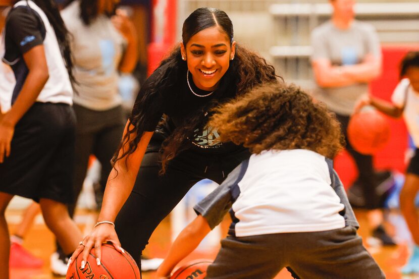 The EmPOWERment camp with former Duncanville state champion Deja Kelly at at her alma mater...