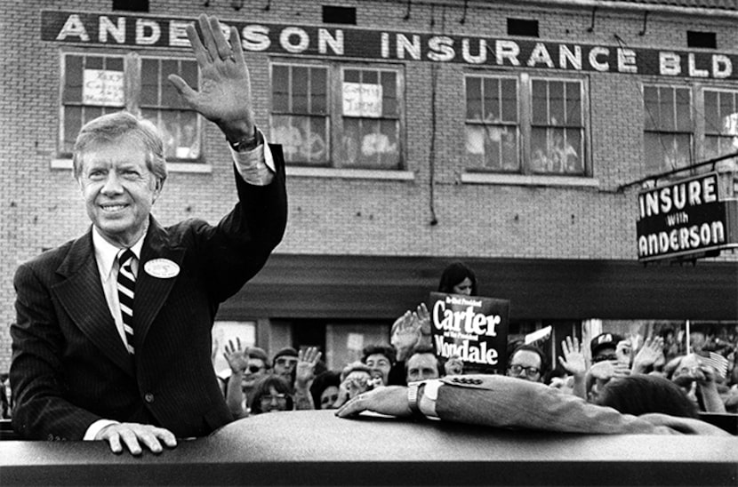  President CarterÂ campaigns in Texarkana on October 23, 1980. (David Woo/The Dallas Morning...