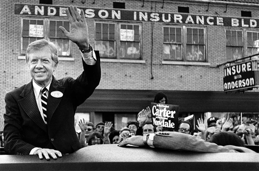  President CarterÂ campaigns in Texarkana on October 23, 1980. (David Woo/The Dallas Morning...