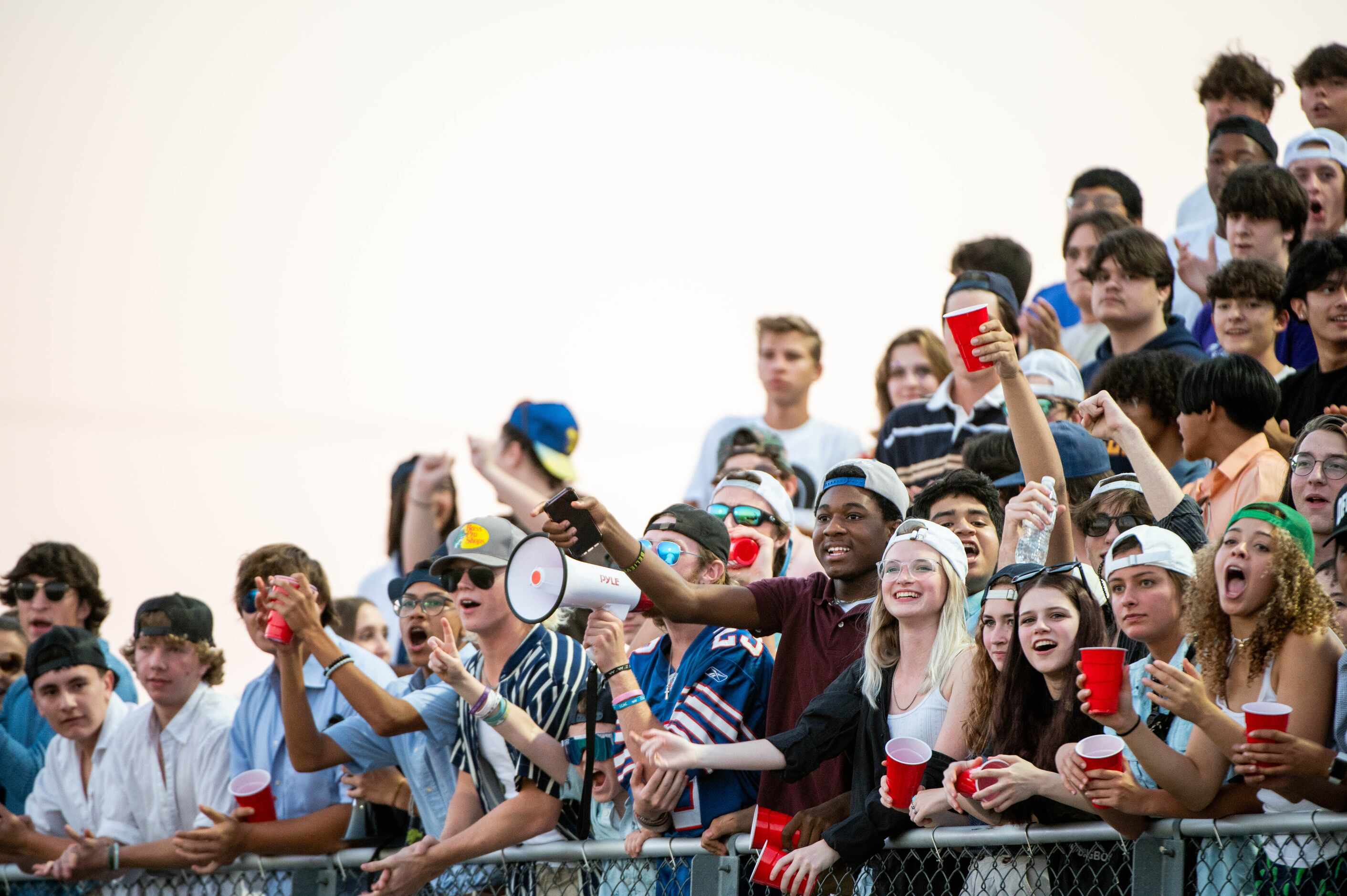 Anna students cheer before a high school football game against Celina, Friday, Sept. 16,...