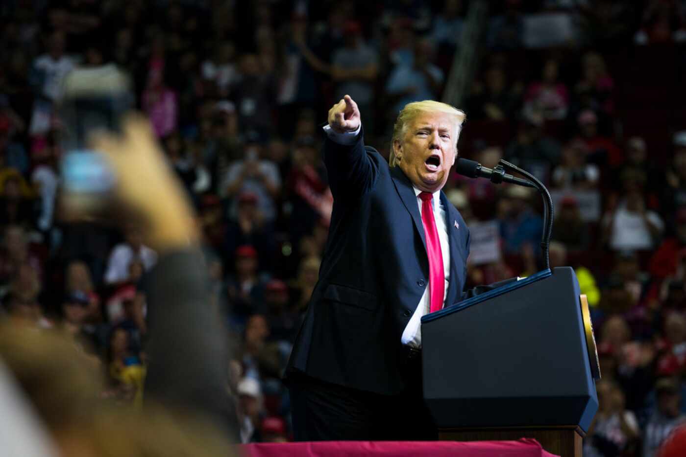 President Donald Trump held a campaign rally in Houston on Oct. 22, 2018, for Sen. Ted Cruz. 