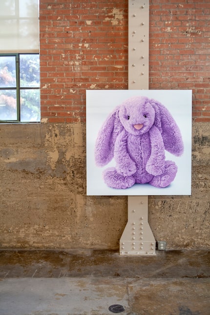 Mathew Cerletty's "Bashful Lilac," a 2019 oil-on-linen work, is on display at The Power...