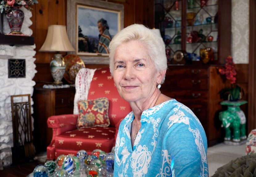 Peggy Nelson Jaros at her ranch in Roanoke.