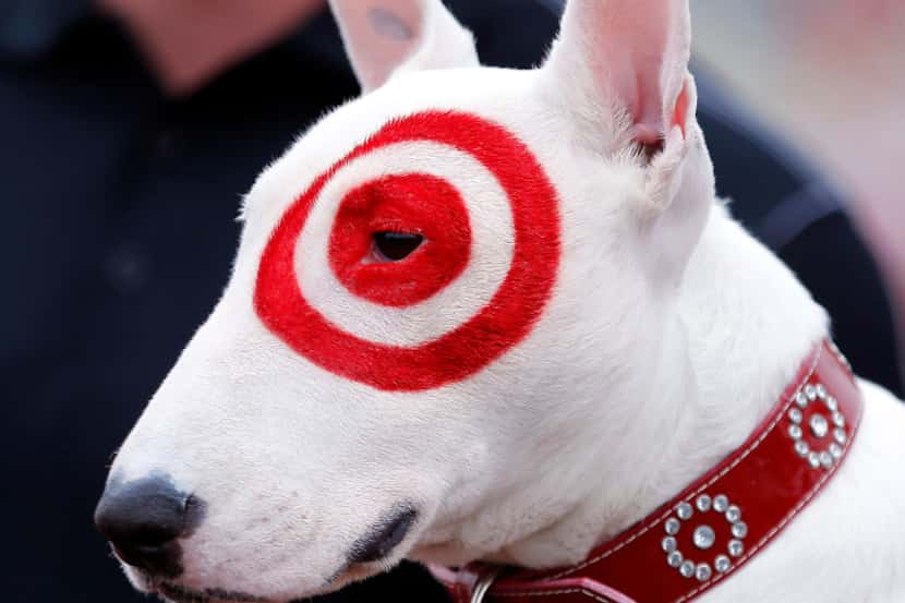 Target's mascot Bullseye poses for a photo before helming NASCAR Sprint Cup driver Kyle...
