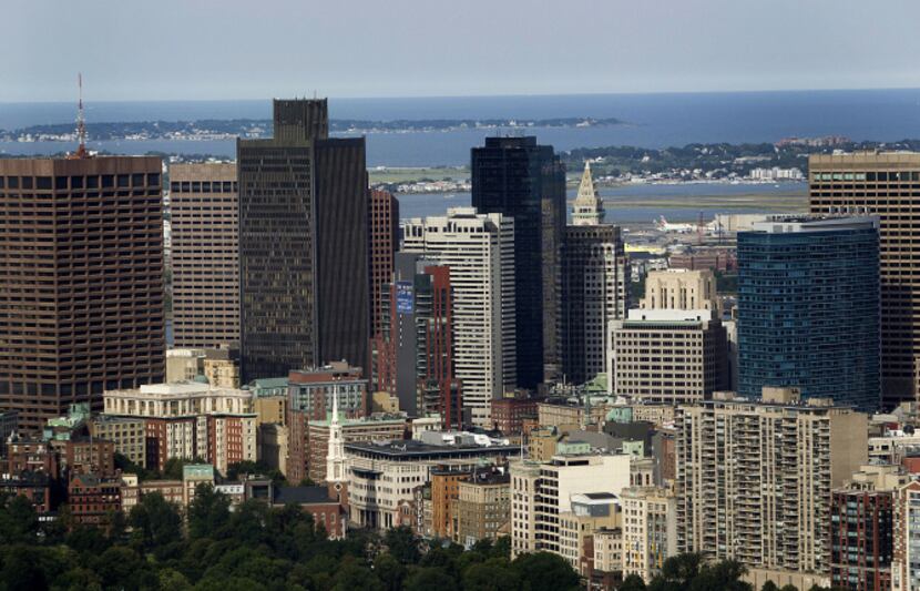 Buildings stand in the skyline of Boston, Massachusetts, U.S., on Tuesday, Aug. 7, 2012.