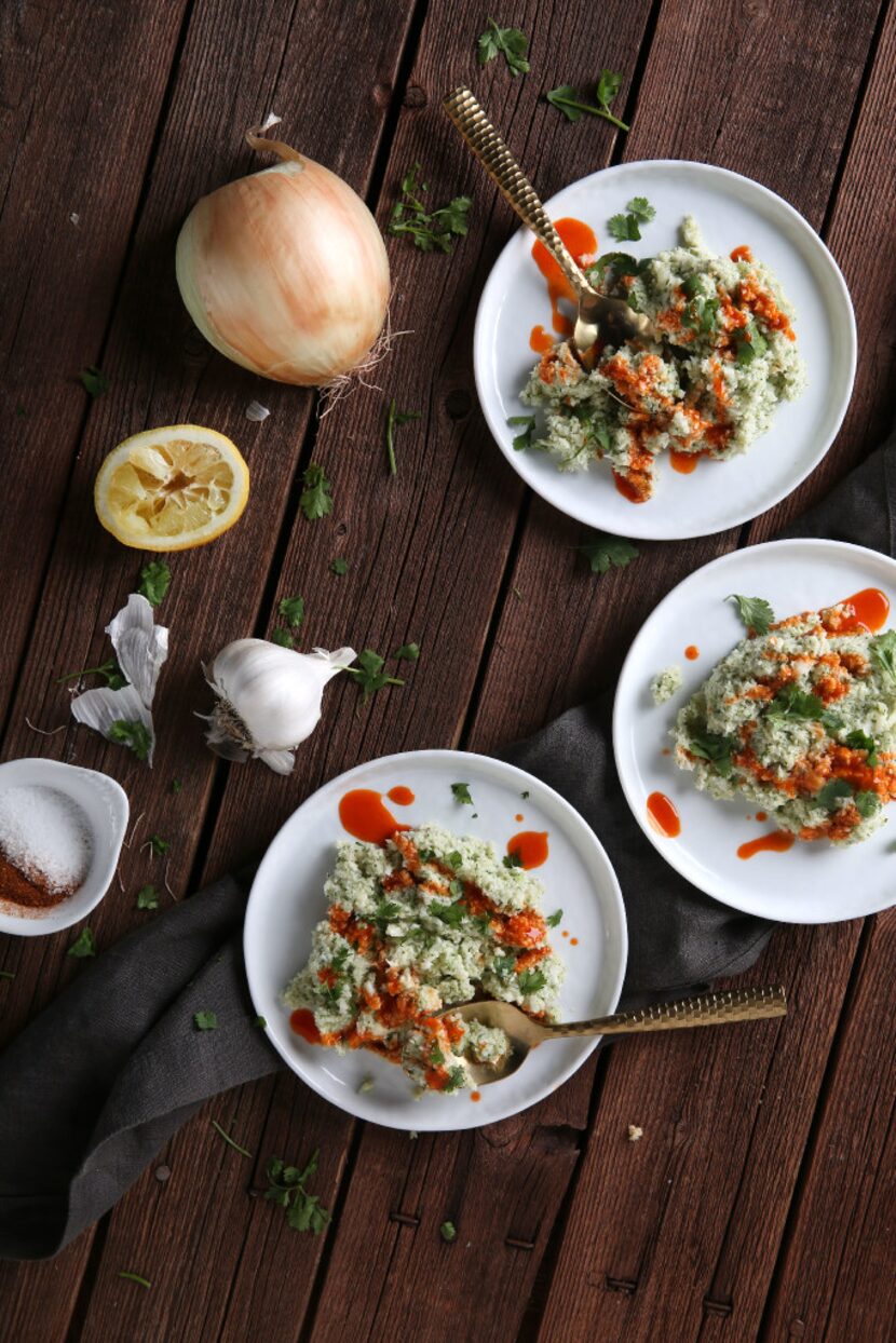 Cilantro-Goat Cheese Cauliflower Rice