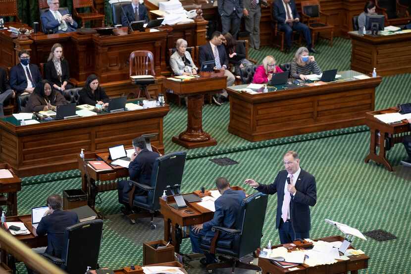 State Sen. Charles Schwertner, R - Georgetown, speaks in favor of House Bill 1927, the...