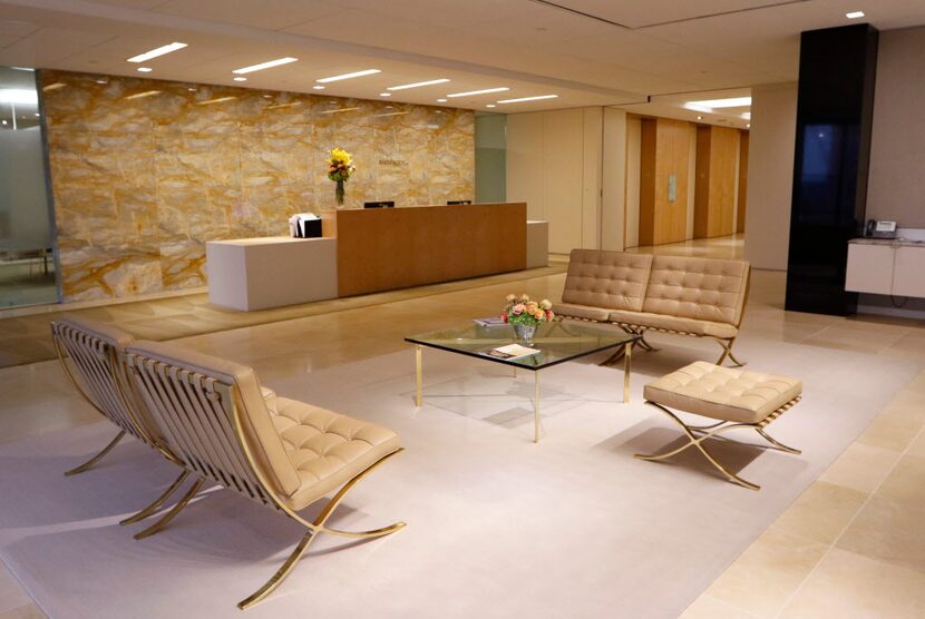 Baker Botts, LLP, located in the Trammell Crow Center at 2001 Ross Avenue in Dallas. Photo...