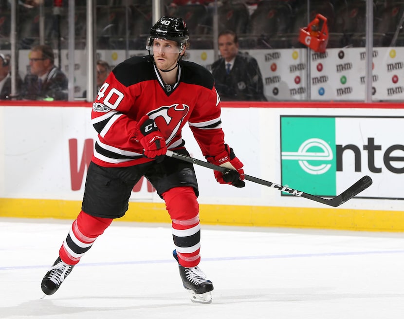 NEWARK, NJ - MARCH 28:  Blake Coleman #40 of the New Jersey Devils skates during the game...