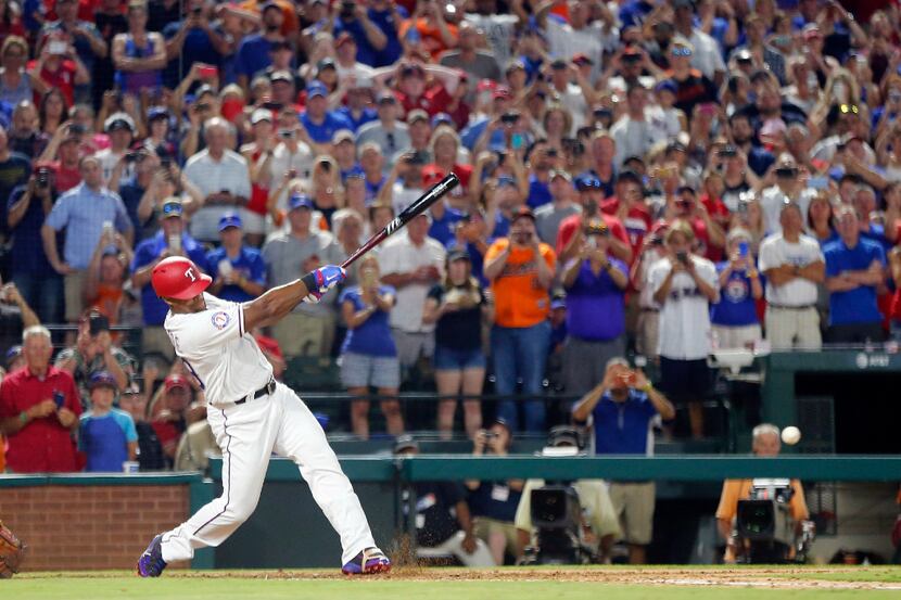 Texas Rangers third baseman Adrian Beltre (29) grounds out in the sixth inning against the...