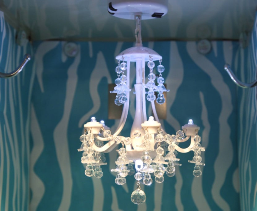  This miniature chandelier is a popular LockerLookz product.