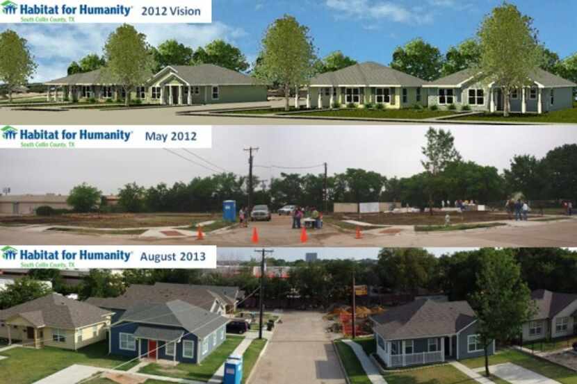 
A collage from Habitat for Humanity South Collin County shows the organization’s progress...
