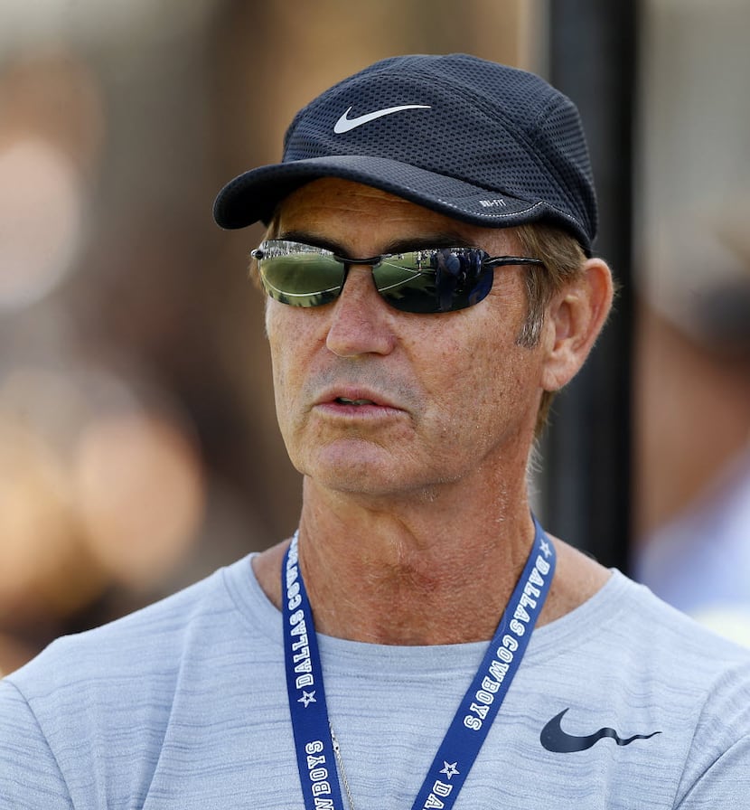 Former Baylor football coach Art Briles attended Dallas Cowboys afternoon practice at...