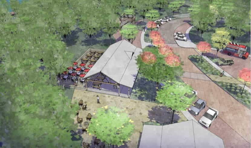 Painted Tree's community center will be styled after a trailhead outpost.