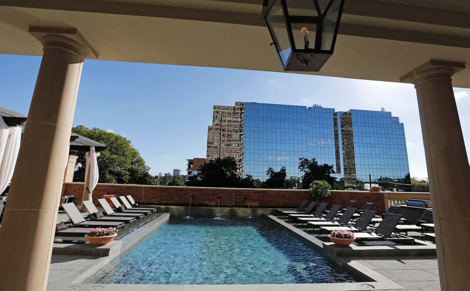 The pool on the third floor at the McKenzie, a new luxury 

residential tower on the edge of...