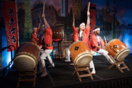 Taiko drummers performed at the Fort Worth Sister Cities Mayor's International Dinner. (File...