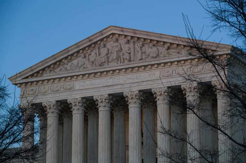 The U.S. Supreme Court is seen at sunset on March 27, 2019. 