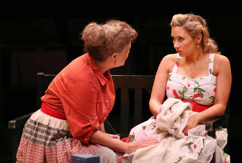 
Flo (Stephanie Dunnam, left) talks with her daughter, Madge (Grace Montie), in a scene from...