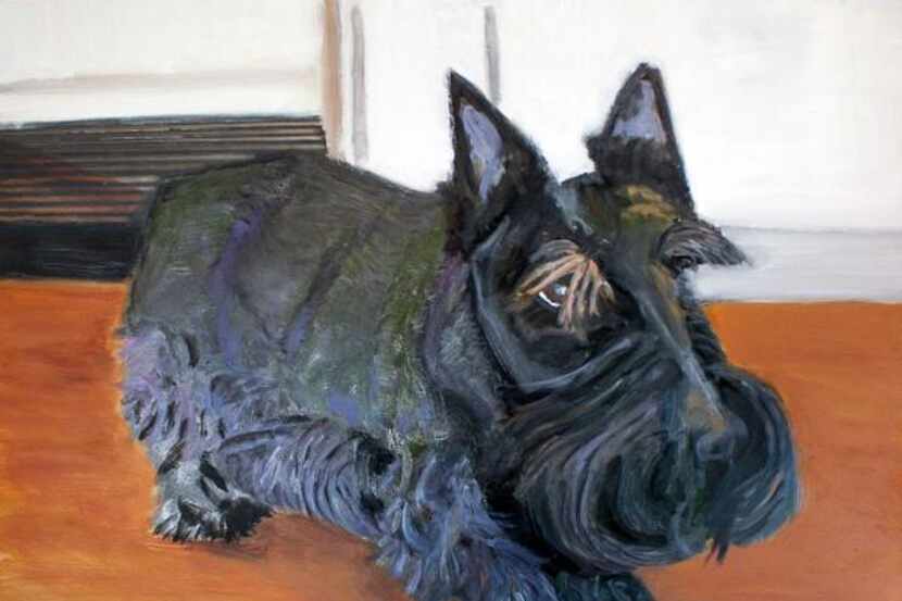 
George W. Bush’s dog, pictured in Bush’s painting Miss Beazley, died this weekend after...