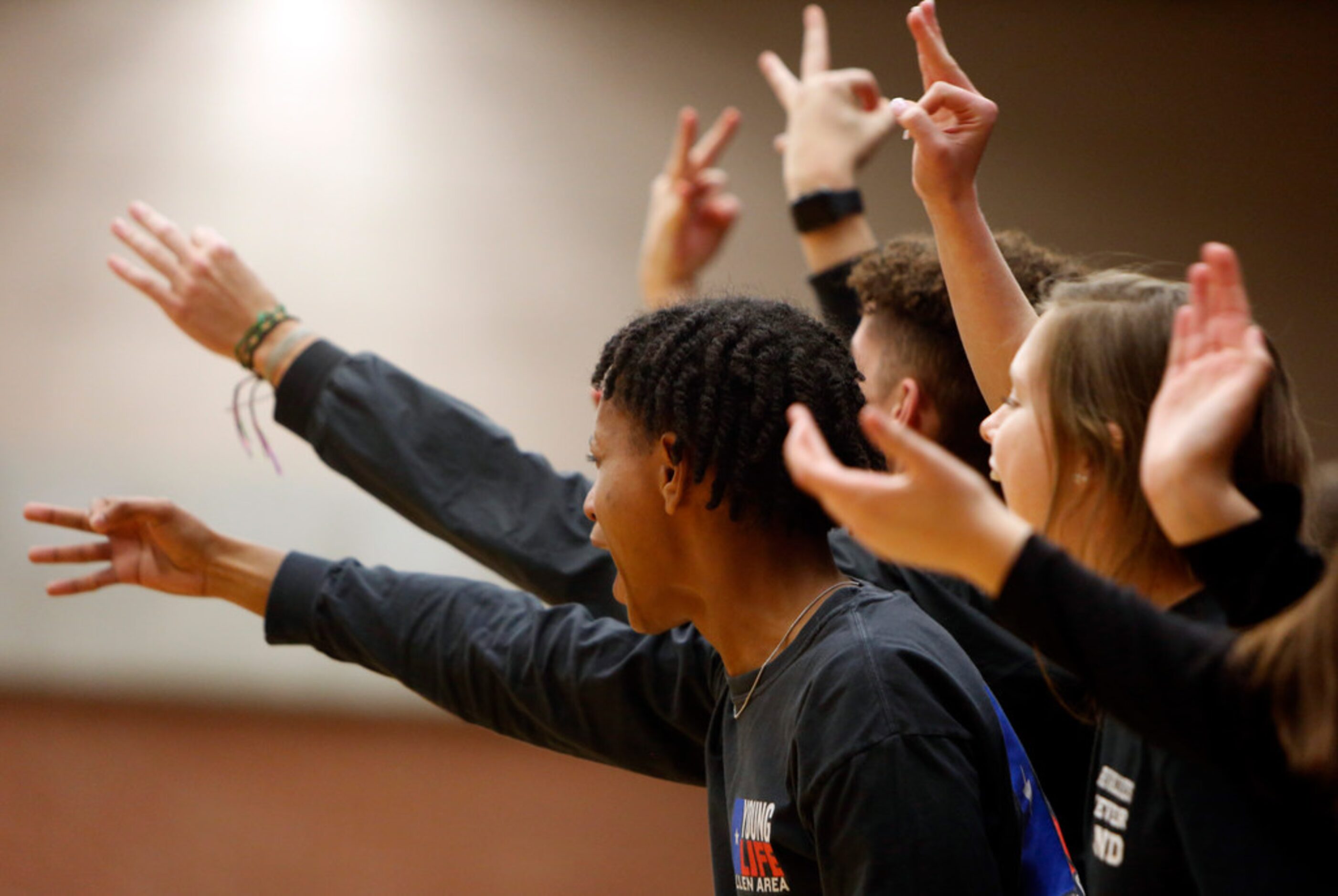 Richardson fans filling the student section voice their support during first half action...