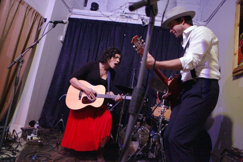 Carrie Rodriguez Trio performs in the Kessler's lobby, on Wednesday, Feb. 25, 2016 in...