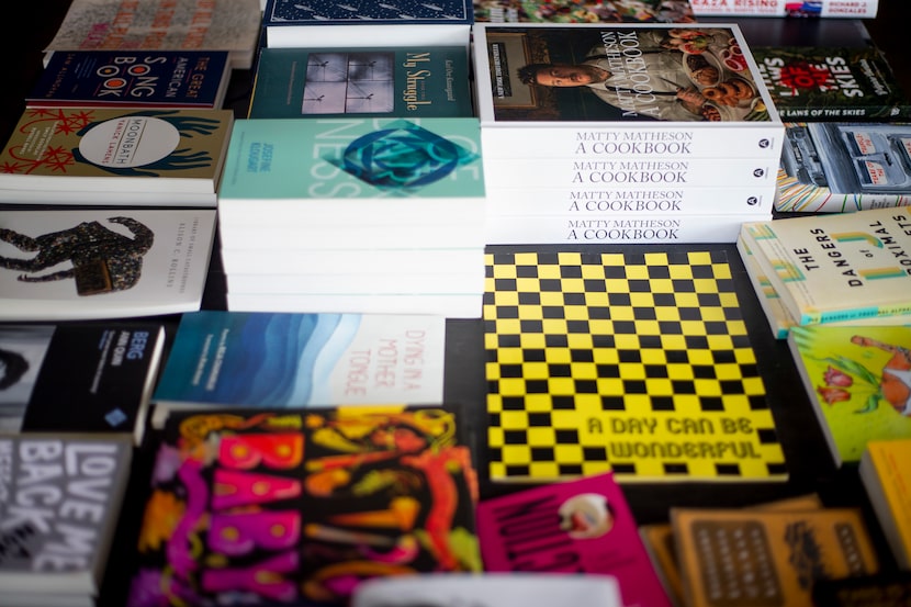 Books sit on the table at Deep Vellum Books in Dallas on Tuesday, July 9, 2019.