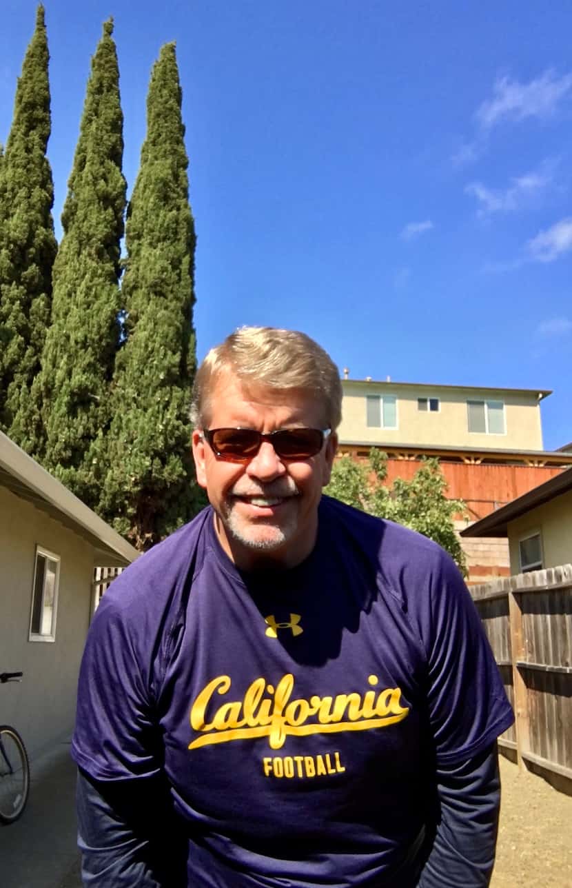 COVID survivor Mike Fehely pictured outside his home in the Castro Valley, California....