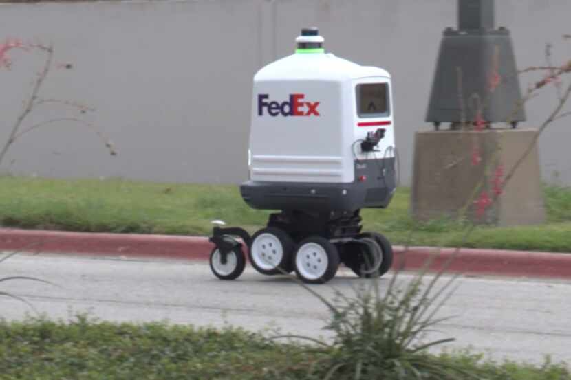 The city of Richardson recently helped  FedEx test an autonomous delivery vehicle on city...