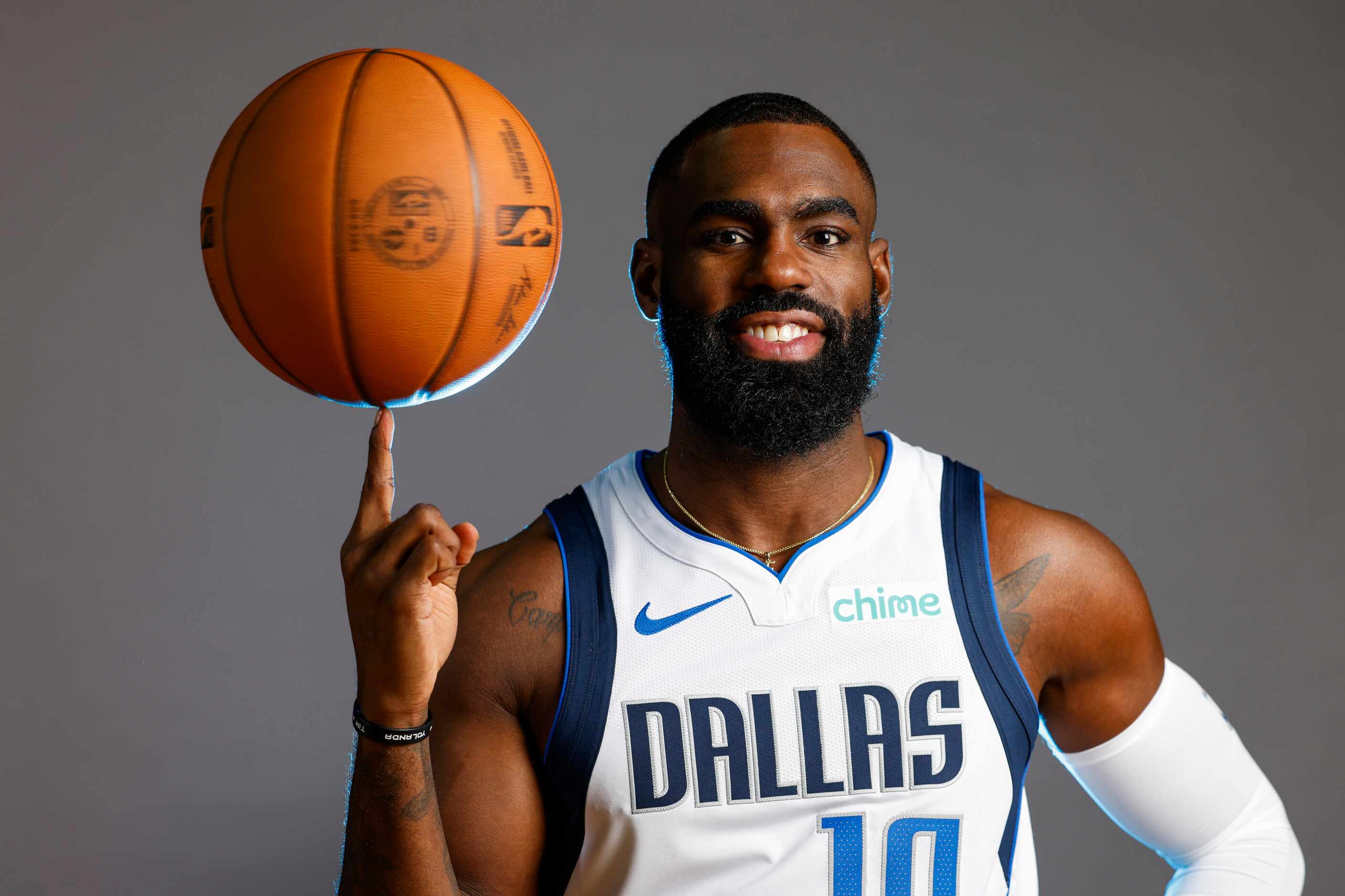 Dallas Mavericks’ Tim Hardaway Jr.poses for a photo during the media day on Friday, Sept....
