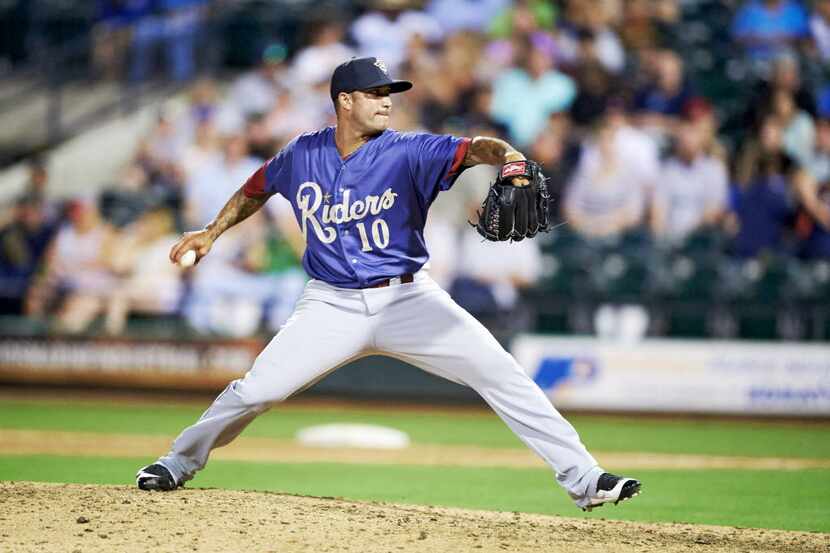 Frisco RoughRiders relief pitcher Matt Bush (10) delivers a pitch during a game against the...