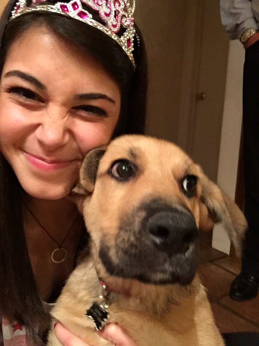 
Maggie Dooley with her dog Kodah, a German Shepard/Great Pyrenees mix.
