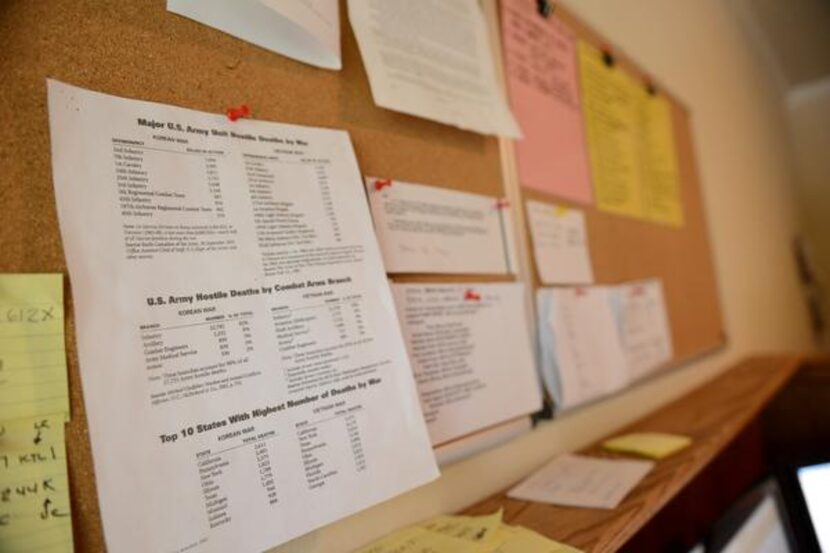 Documents  hang on the walls of Hal and Ted Barker's home. The brothers have more than 100...