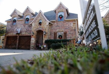 A house for sale on Palo Pinto Avenue in Dallas in December.