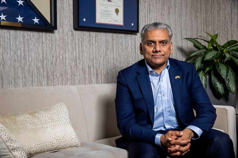 Access Healthcare Chairman Anurag Jain poses for a portrait at his office in Dallas on...