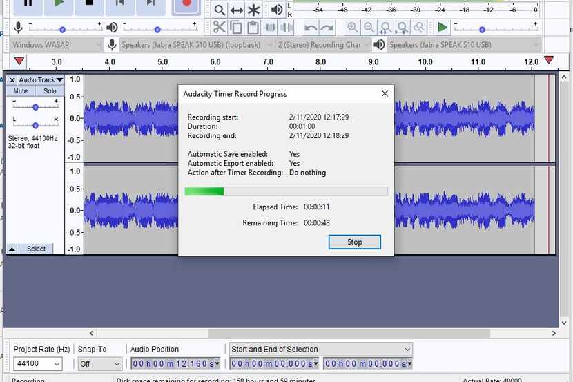 Audacity can record your system audio and lets you set a timer for future recording.