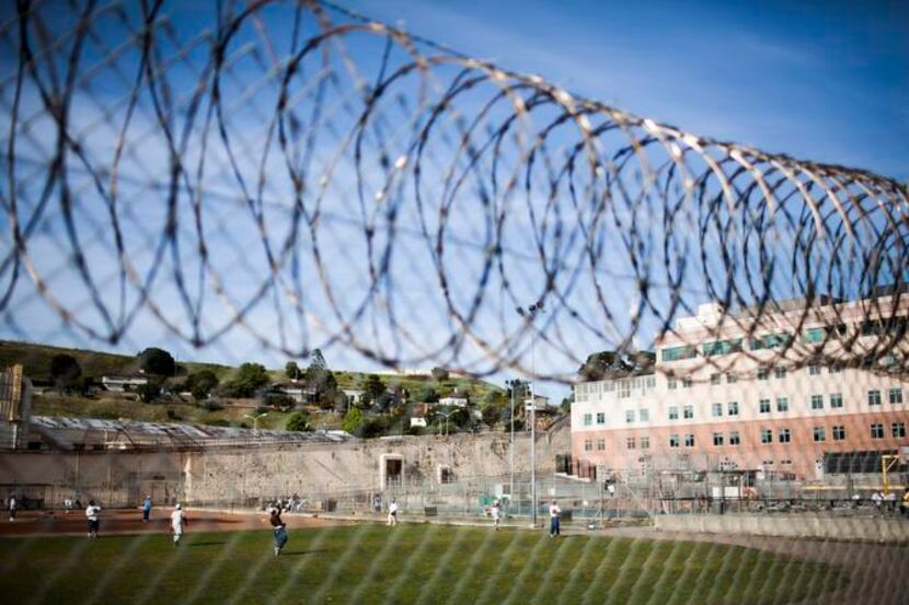 
Inmates are permitted time in the main yard at San Quentin State Prison. The museum is...