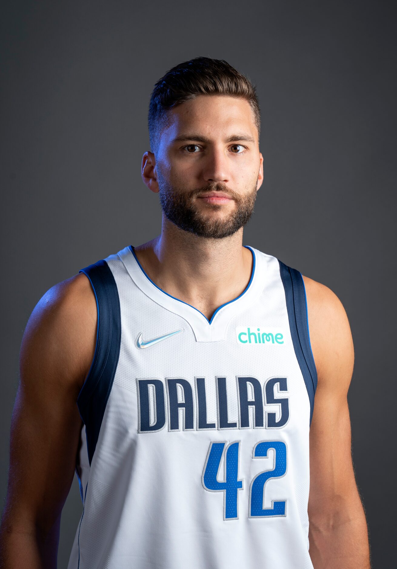 Dallas Mavericks forward Maxi Kleber (42) poses for a portrait during the Dallas Mavericks...