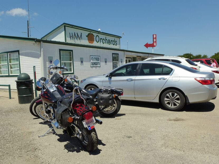 Ham Orchards' farm store is easy to spot off U.S. 80 east of Terrell.