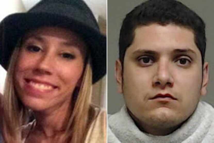 Christina Morris, left, was last seen entering a parking garage with Enrique Arochi. He was...