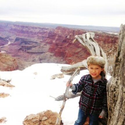  Reuben "Chuy" Kendrick takes a break while visiting the Grand Canyon.