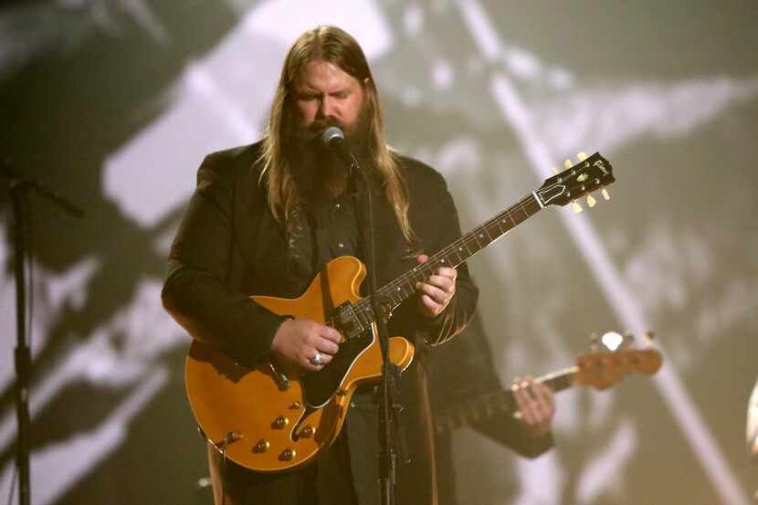 Chris Stapleton performs a tribute to B.B. King at the 58th annual Grammy Awards on Monday,...