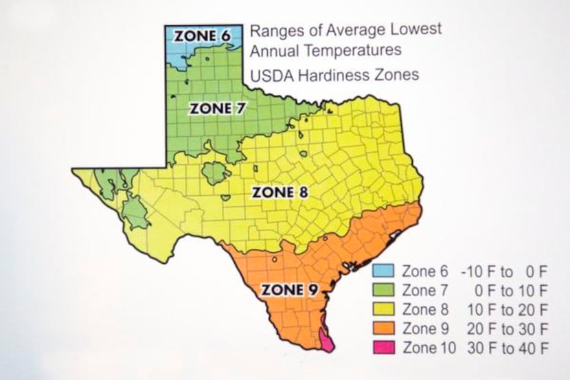 
This map shows the 2012 USDA Plant Hardiness Zones. Gardener Neil Sperry suggests...