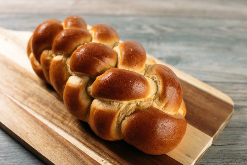 Eatzi's Hanukkah menu includes braided challah.