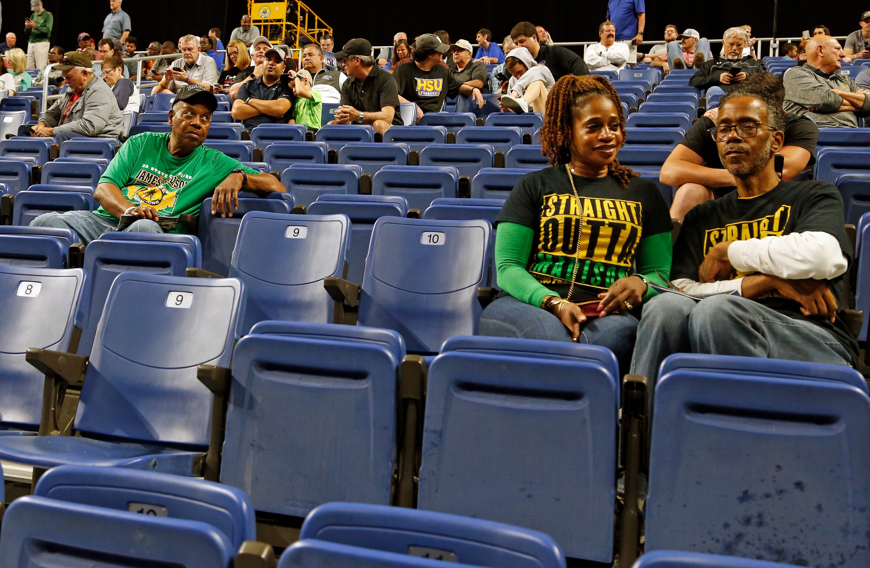 Madison fans John Lee and Deborah Griffin Jones and her husband stayed to watch the final 3A...