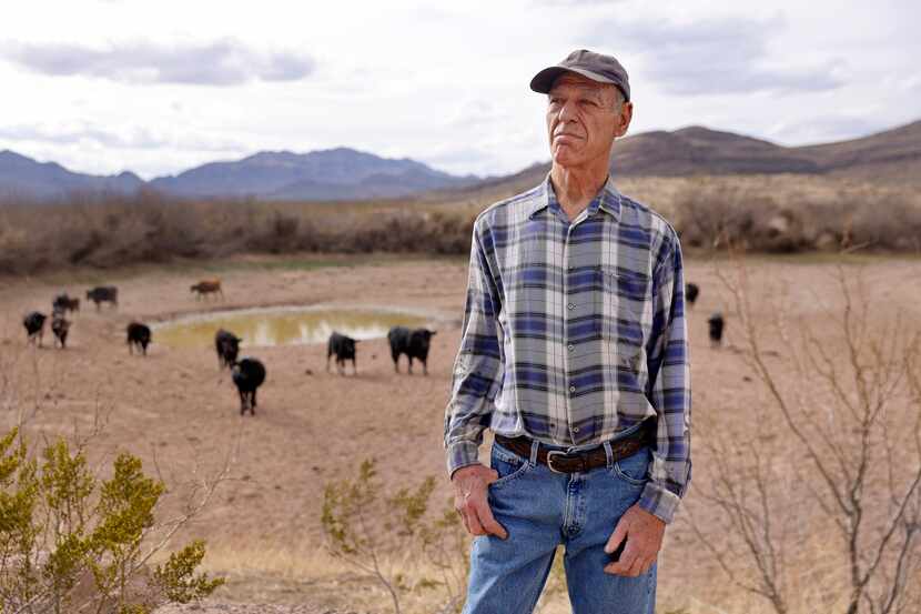 Bill Addington stands before a stock pond at the scene where a migrant was killed south of...