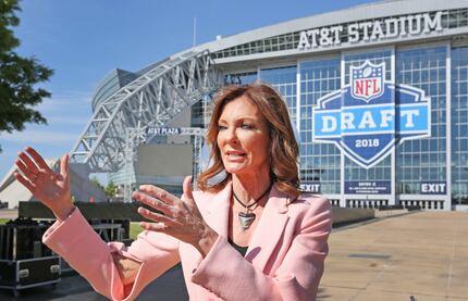Cowboys executive vice president  
and chief brand officer Charlotte Jones Anderson hosts a...