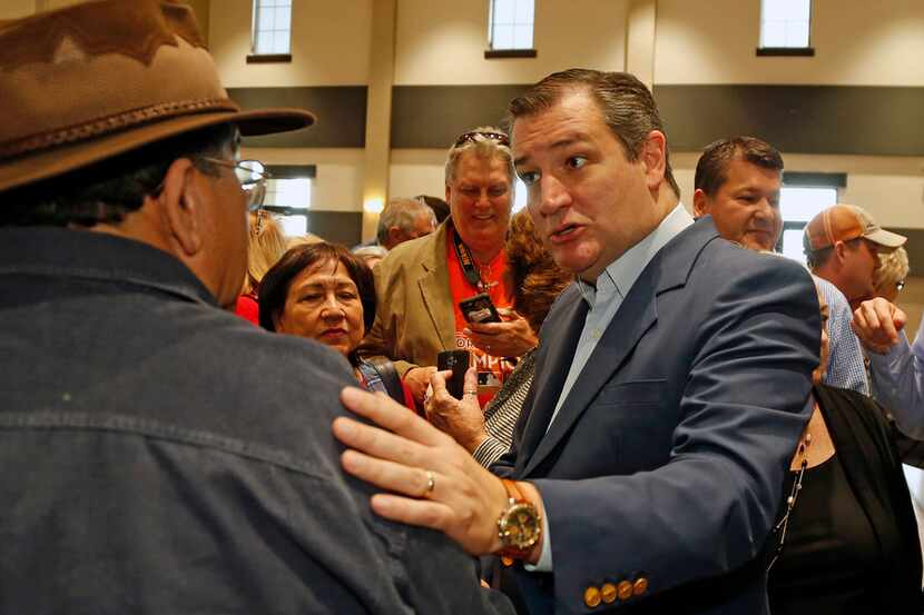 Sen. Ted Cruz campaigns February 10,2018 at New Braunfels Village Venue at Creekside in New...