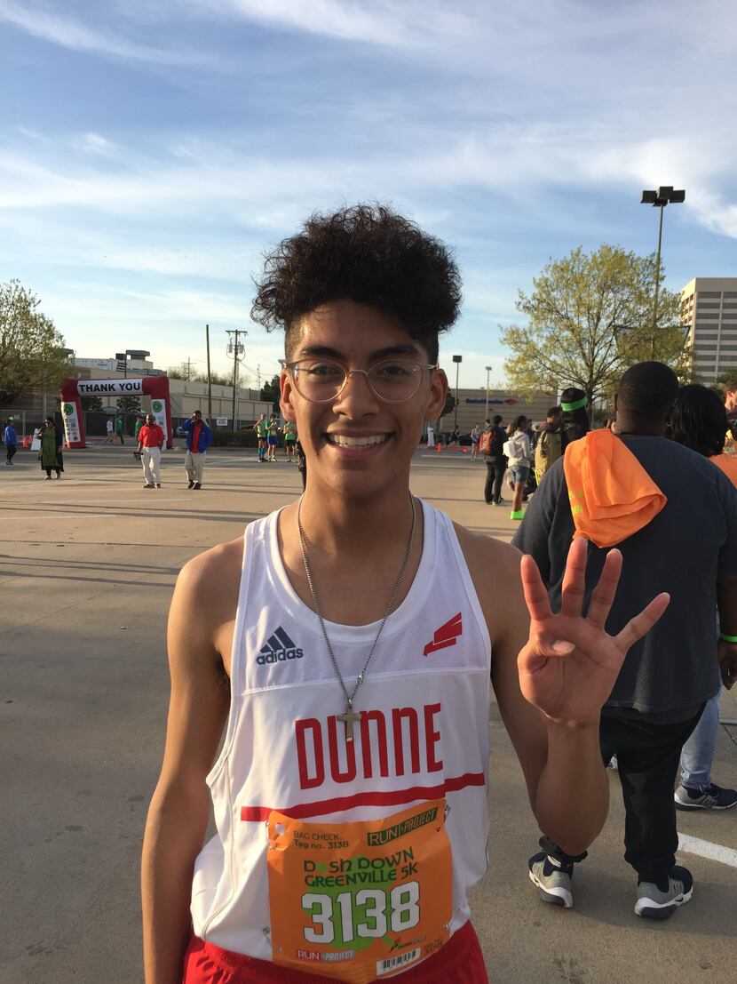 Martin Chavez, 15, placed fourth overall at Saturday's Dash Down Greenville