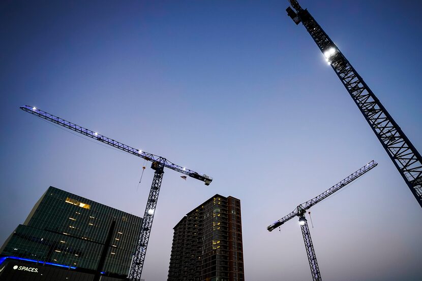 Construction cranes in Deep Ellum from the early months of the pandemic. Projects all across...