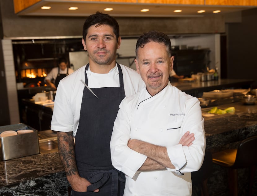 Fauna chef Diego Fernandez, left, and chef Stephan Pyles